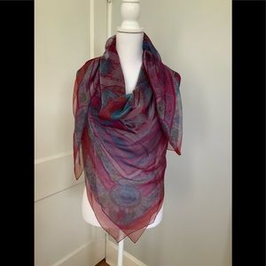 Authentic Hermes Changeant Ors Bleus d'Afrique 140 Shawl Scarf